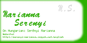 marianna serenyi business card